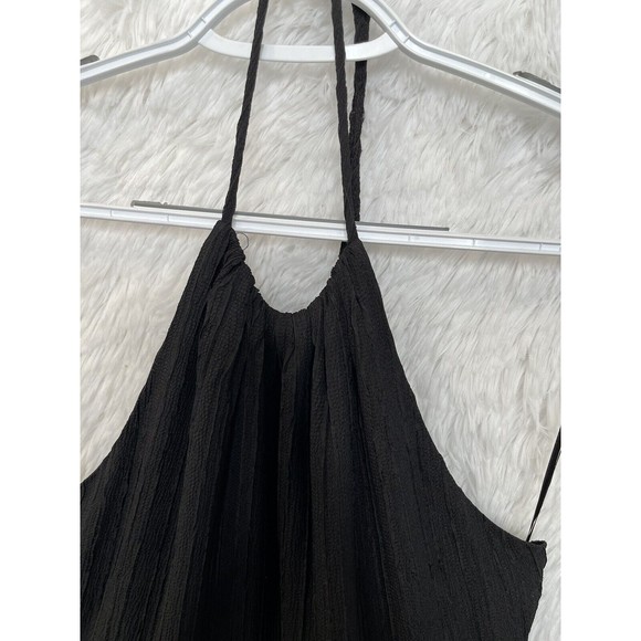 ASTR THE LABEL Halter Neck flowy Maxi teared Black Dress Size S $138 - Picture 3 of 10